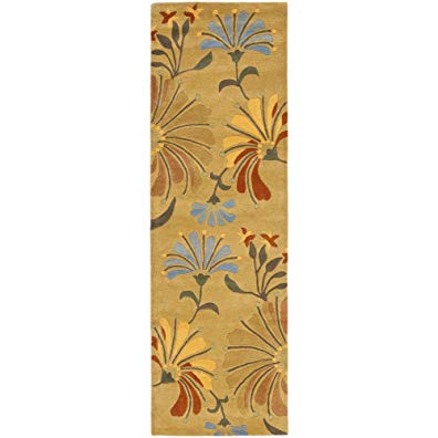 Safavieh Soho Collection SOH826A Handmade Golden Olive Premium Wool Runner (2'6