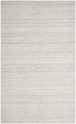 Safavieh Kilim Collection KLM725A Hand Woven Ivory and Graphite Premium Wool Area Rug (4' x 6')