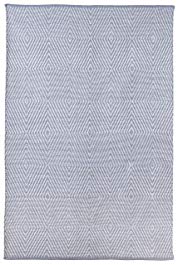 Fab Habitat Reversible Cotton Area Rugs | Rugs for Living Room, Bathroom Rug, Kitchen Rug | Zen - Eventide and Bright White | 6' x 9'