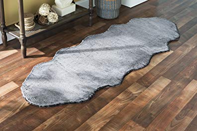 Walk on Me Faux Rabbit Area Rug - Plush, Fur Skin, Sheepskin, Suede Hide, 100% Polyester, Washable Animal Rug - Extreme Comfort, Softness, Stylish - Living Room & Dining Area (24