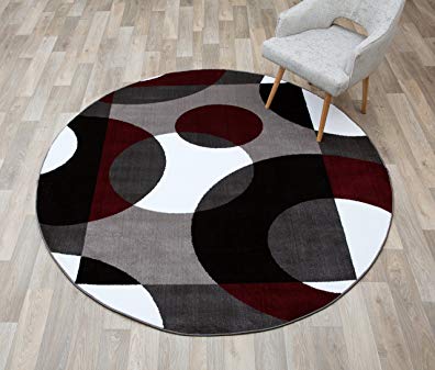 Rugshop Modern Circles Round Area Rug, 6' 6