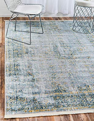 Unique Loom Baracoa Collection Bright Tones Vintage Traditional Gray Area Rug (5' x 8')