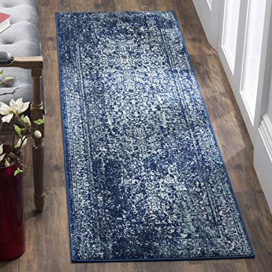 Safavieh Evoke Collection EVK256A Vintage Oriental Navy and Ivory Runner (2'2 x 17')