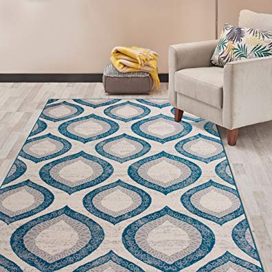 Rugshop Contemporary Modern Morroccan Pattern Area Rug, 7'6