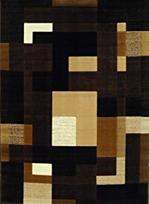 Modern Chocolate Area Rug #560 Extacy (5 Ft. X 7 Ft.)