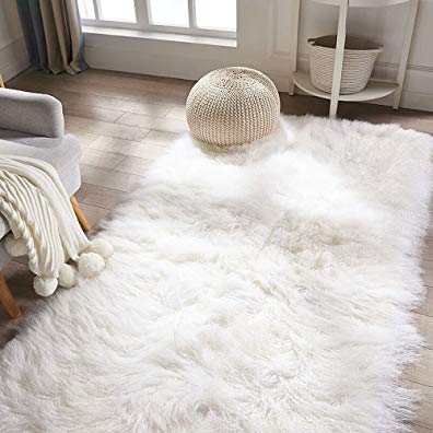 Pinkday Faux Sheepskin Area Rug Classic Rectangle Sheepskin Area Rug Plush Premium Shag Faux Fur Shag Runner (4x6 feet) Sold Loving Store