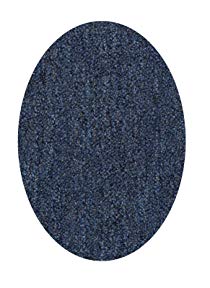 Ambiant Saturn Collection Pet Friendly Indoor Outdoor Petrol Blue Color 5'X8' Oval - Area Rug