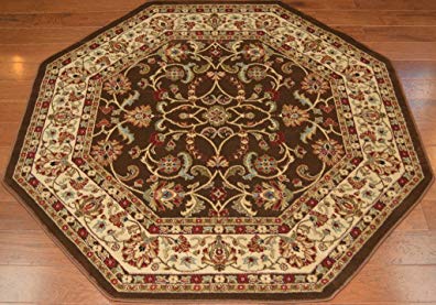 Classic Keshan Traditional Brown Area Rug 5'3