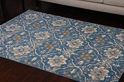 Paris Collection Oriental Carpet Area Rug Blue 5050bblue 9x12 9'1x12'5