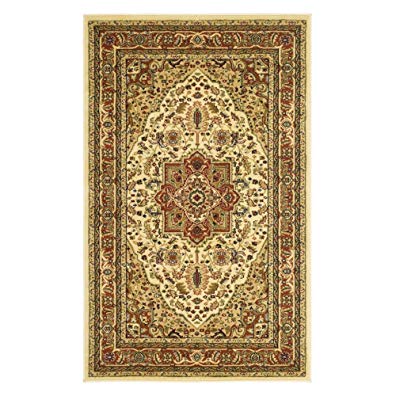 Traditional Rug - Lyndhurst Polypropylene, 2150Gr/Sqm -Ivory/Rust Style-A Ivory/Rust/Traditional/14'L x 2' 3''W/Runner