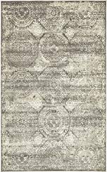 Area Rug Vintage Dark Gray 5' x 8' FT St. John Collection Rugs - Inspired Overdyed Carpet