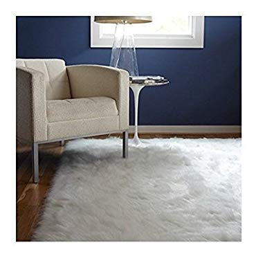 Home Rugs Jungle Sheep Skin White Rug (5' X 7'6)