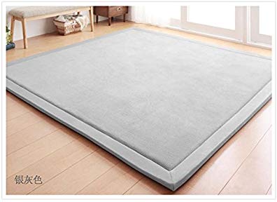 Grey Area Rugs Home Area Rugs Living Room Rugs Bedroom Rugs Kids Area Rugs Modern Rugs Contemporary Rugs Floor Rugs Tatami Mat Play Mat Christmas Gift Idea 180cm x 200cm (70.9