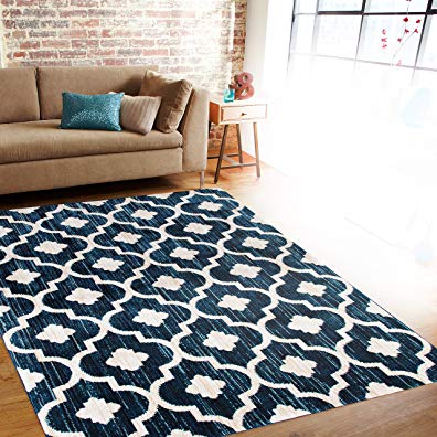 Rugshop New Modern Moraccan Trellis Soft Area Rug, 7'10