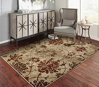 A.S Quality Rugs Modern Distressed Living Room Rugs 8x10 Dining Room 8x11 Burgundy Carpet Clearance Prime