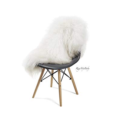 Icelandic Genuine Sheepskin Rug White or Grey (White) Long Fur up to 8