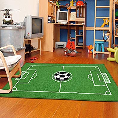 Furnish my Place Soccer Ground Kids Rug, 6'7 L