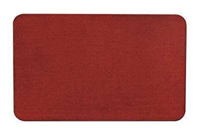 House, Home and More Skid-resistant Carpet Indoor Area Rug Floor Mat - Brick Red - 4' X 6' - Many Other Sizes to Choose From