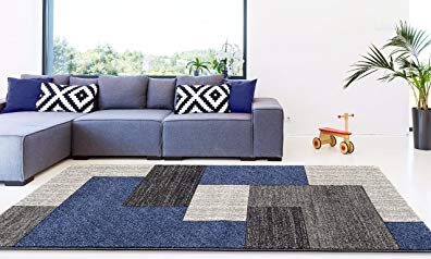 Dara 3322 Blue Modern 8 x 10 Area Rug Carpet Large New