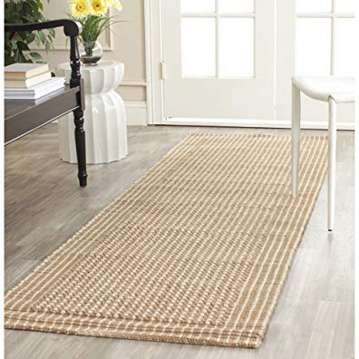 Safavieh Natural Fiber Collection NF449A St Lucia Loop Ivory and Beige Sisal Runner (2'6