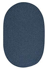 Bristol Polypropylene Braided Rug, 3-Feet by 5-Feet, Federal Blue