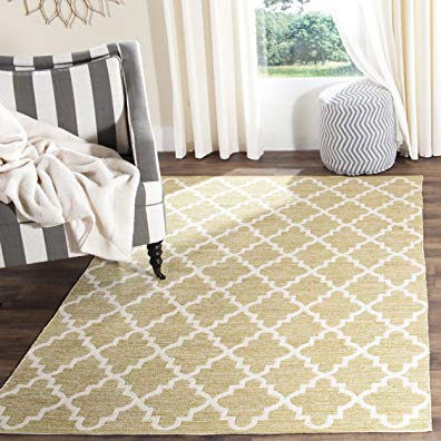 Safavieh MTK810G-5 Montauk Collection Vintage Area Rug, 5' x 8' , Green/Ivory