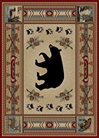 Rugs of Dalton HS4882-0508 Woodlands Rug, 5' x 8', Bear