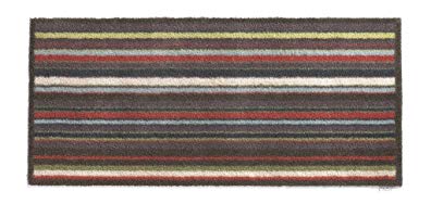 Bosmere Hug Rug T200 Eco-Friendly Absorbent Dirt Trapping Indoor Washable Runner, 25.5-Inch x 59-Inch, Plum Multi Stripe