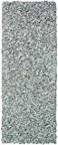 Gray Leather Shag 2.5'x8' Rug