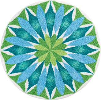 Grund Designer Series Accent/Bath Rug, Sunrise, 48-Inch buy 48-inch, Light Blue/Green